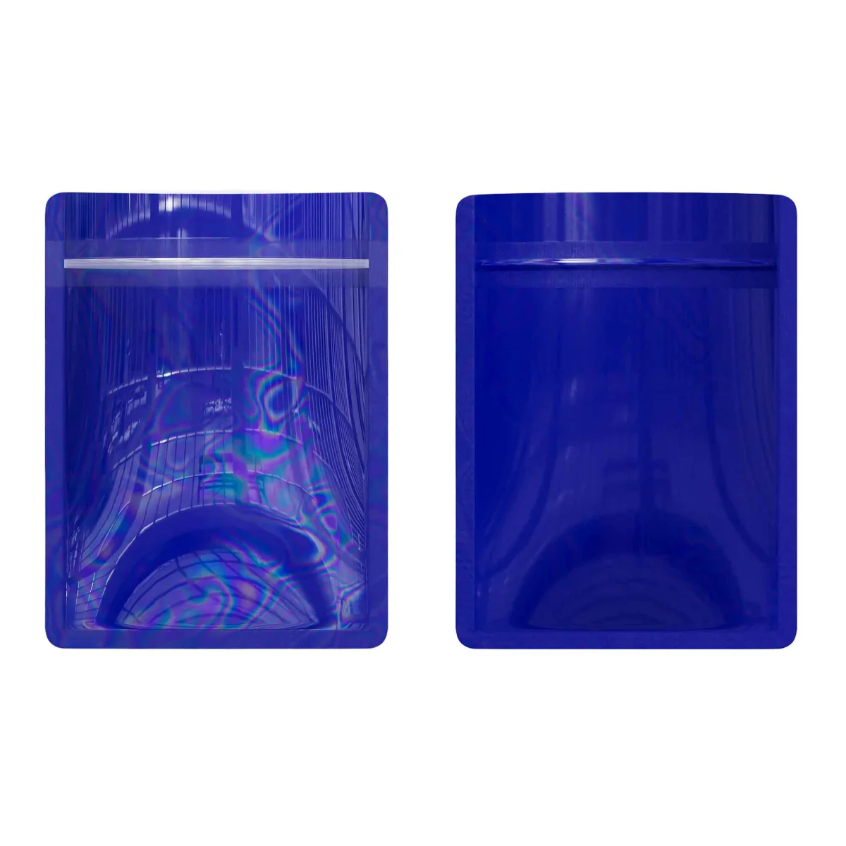 Custom Colored Mylar Flat Zipper Bag with Clear Front Custom Colored Mylar Flat Zipper Bag with Clear Front