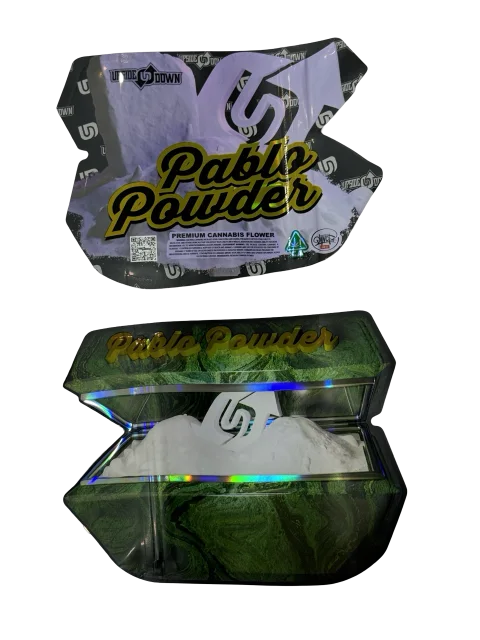 Pablo Powder Mylar Bags 3.5g Upside Down