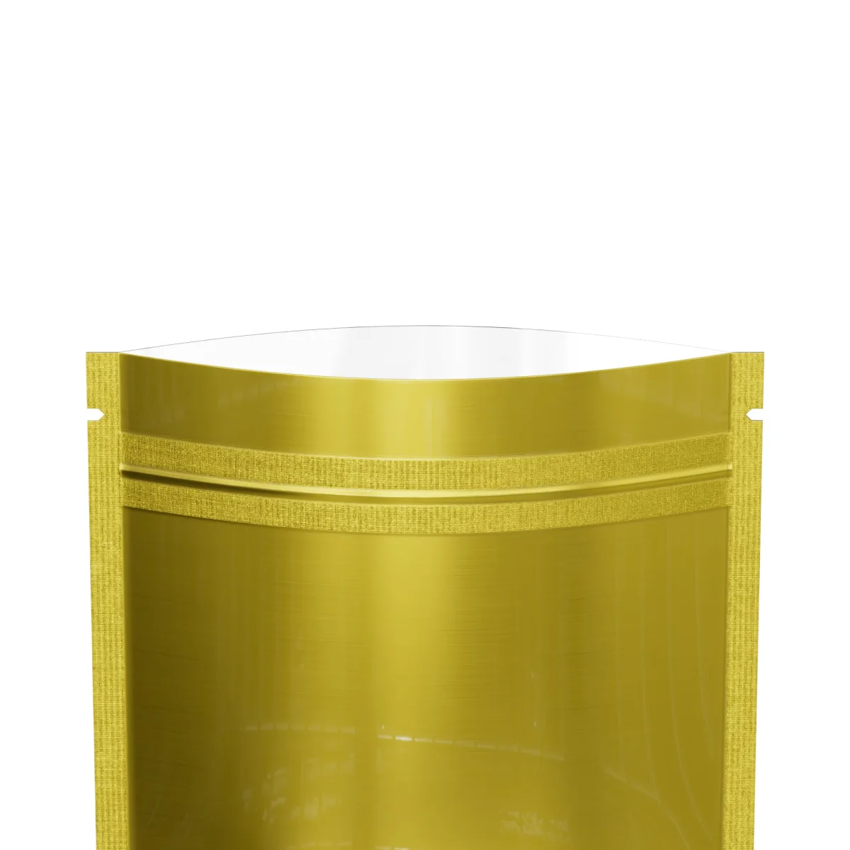 Single-Sided Glossy Gold Mylar Flat Zipper Bag Single-Sided Glossy Gold Mylar Flat Zipper Bag