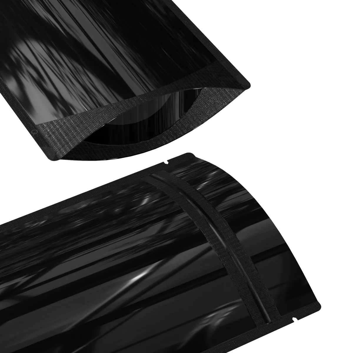 Double-Sided Glossy Mirror Black Mylar Stand-Up Bags Double-Sided Glossy Mirror Black Mylar Stand-Up Bags