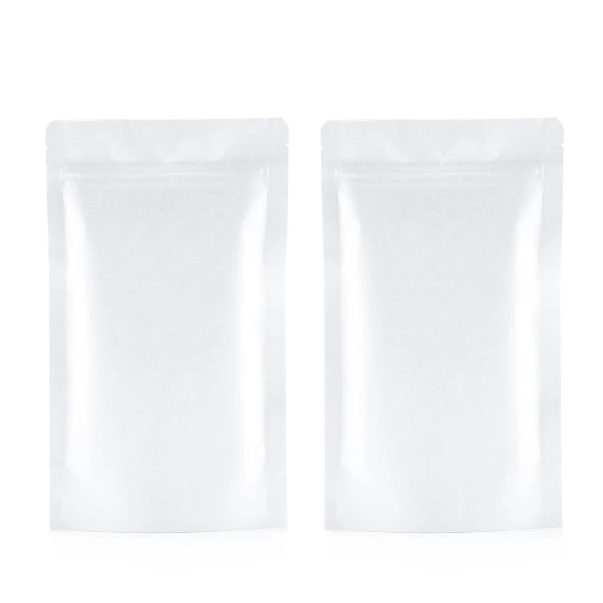 Matte White Kraft Stand-Up Bag with Mylar Lining Matte White Kraft Stand-Up Bag with Mylar Lining