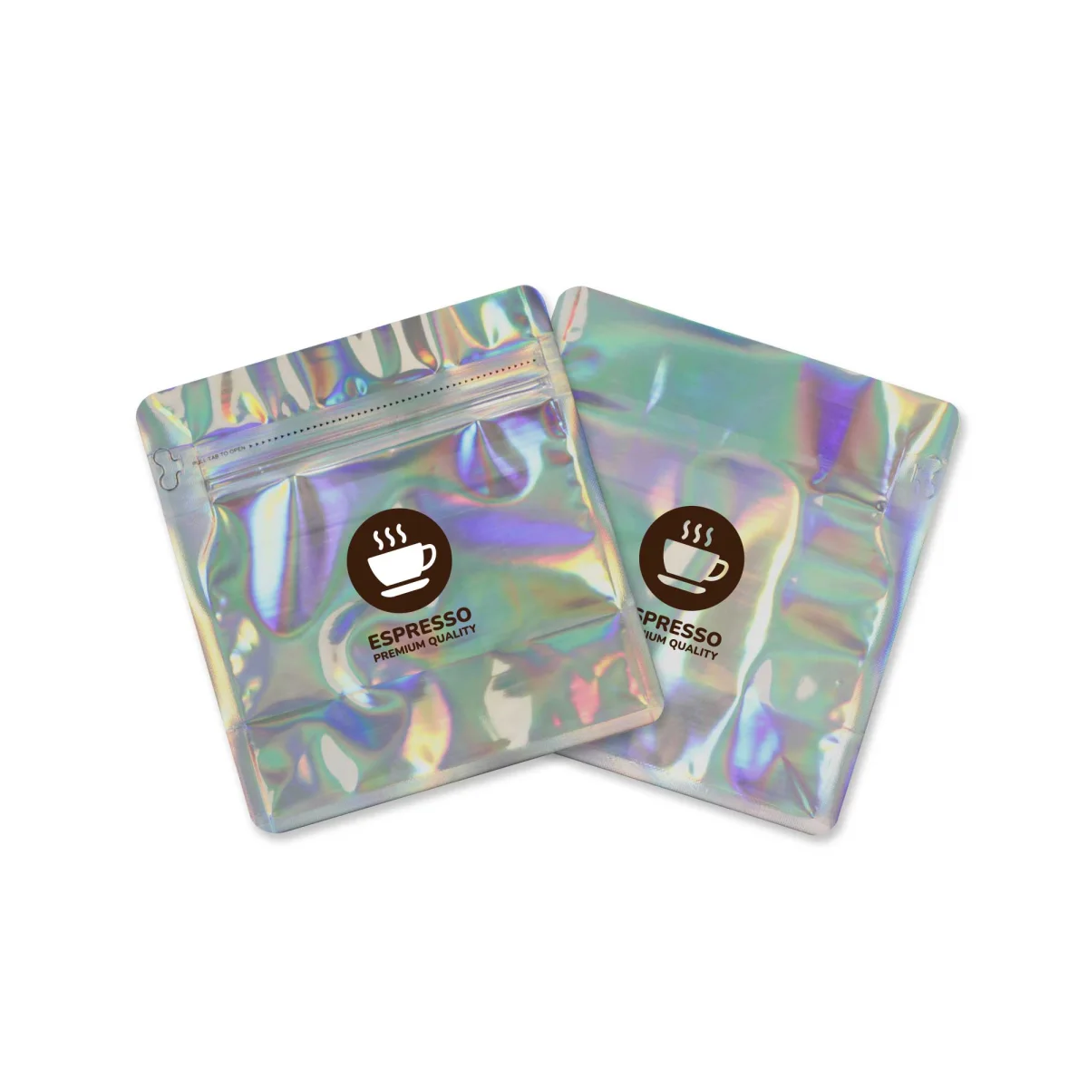 Custom Double-Sided Diamond Holographic Stand-Up Bag Custom Double-Sided Diamond Holographic Stand-Up Bag