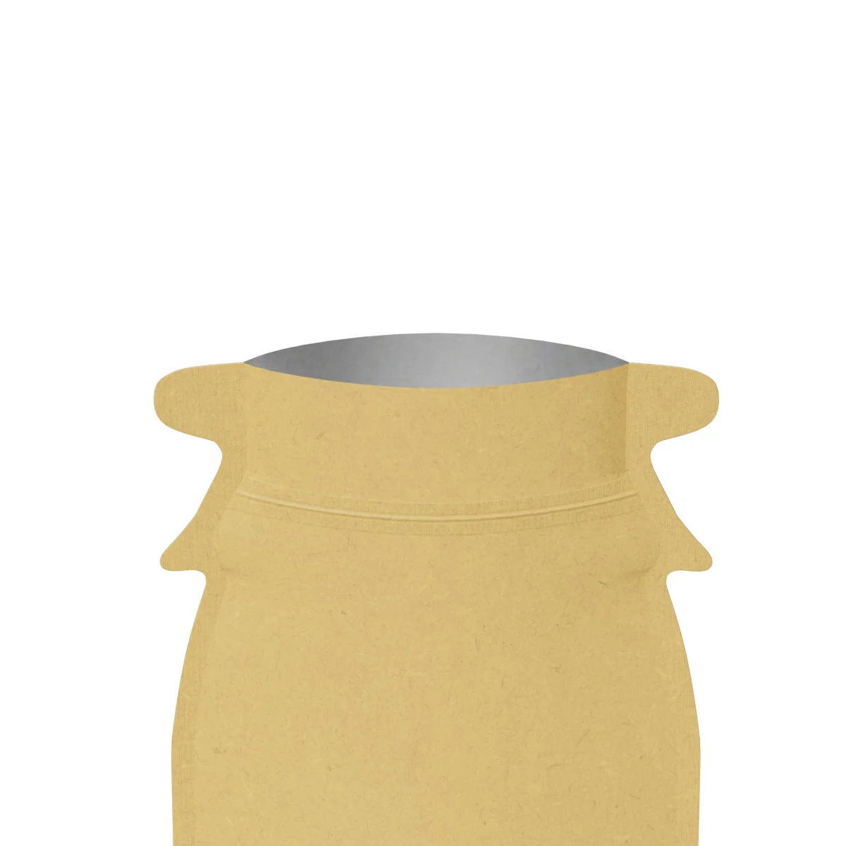 Brown Kraft Bottle-Shaped Bag with Foil Lining Brown Kraft Bottle-Shaped Bag with Foil Lining