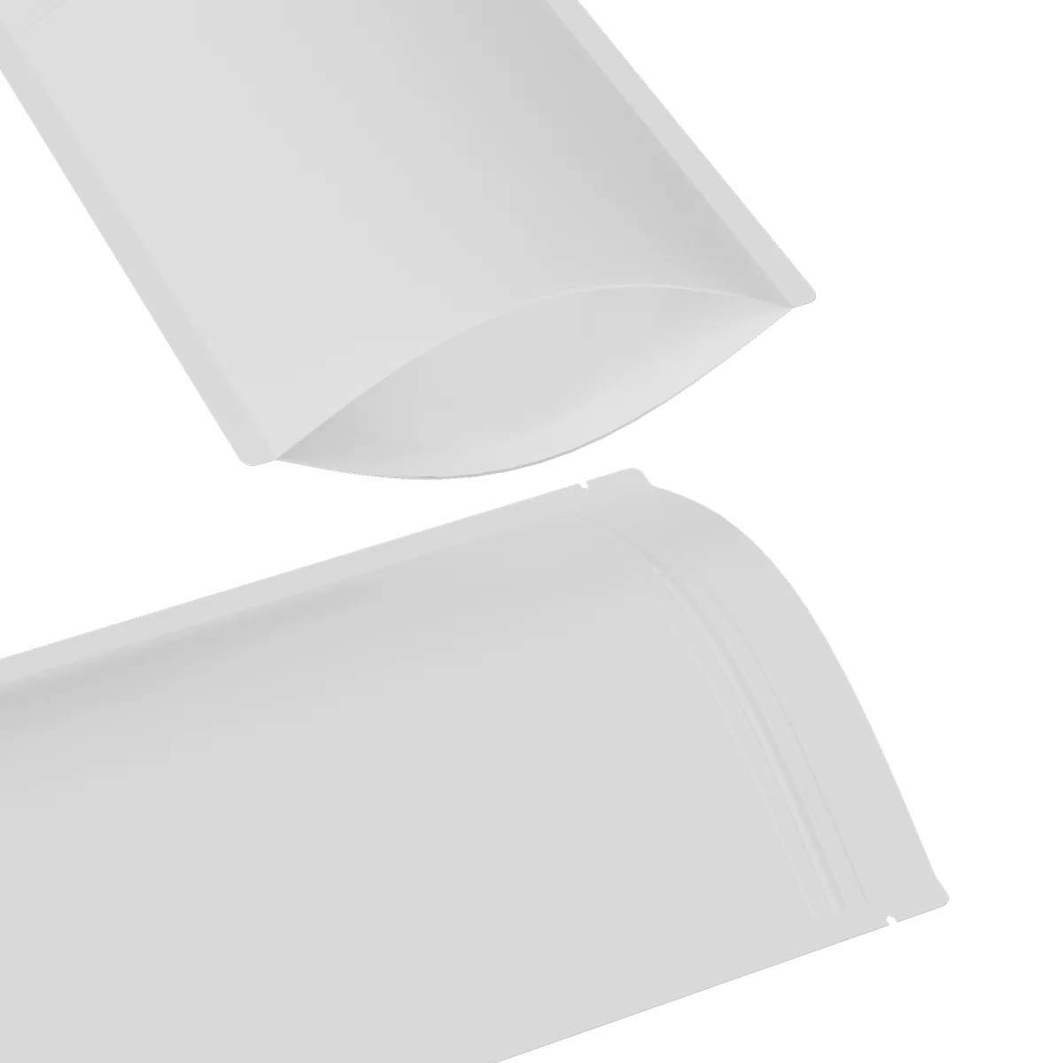 Matte Winter White Mylar Stand-Up Bag with Rounded Corners Matte Winter White Mylar Stand-Up Bag with Rounded Corners