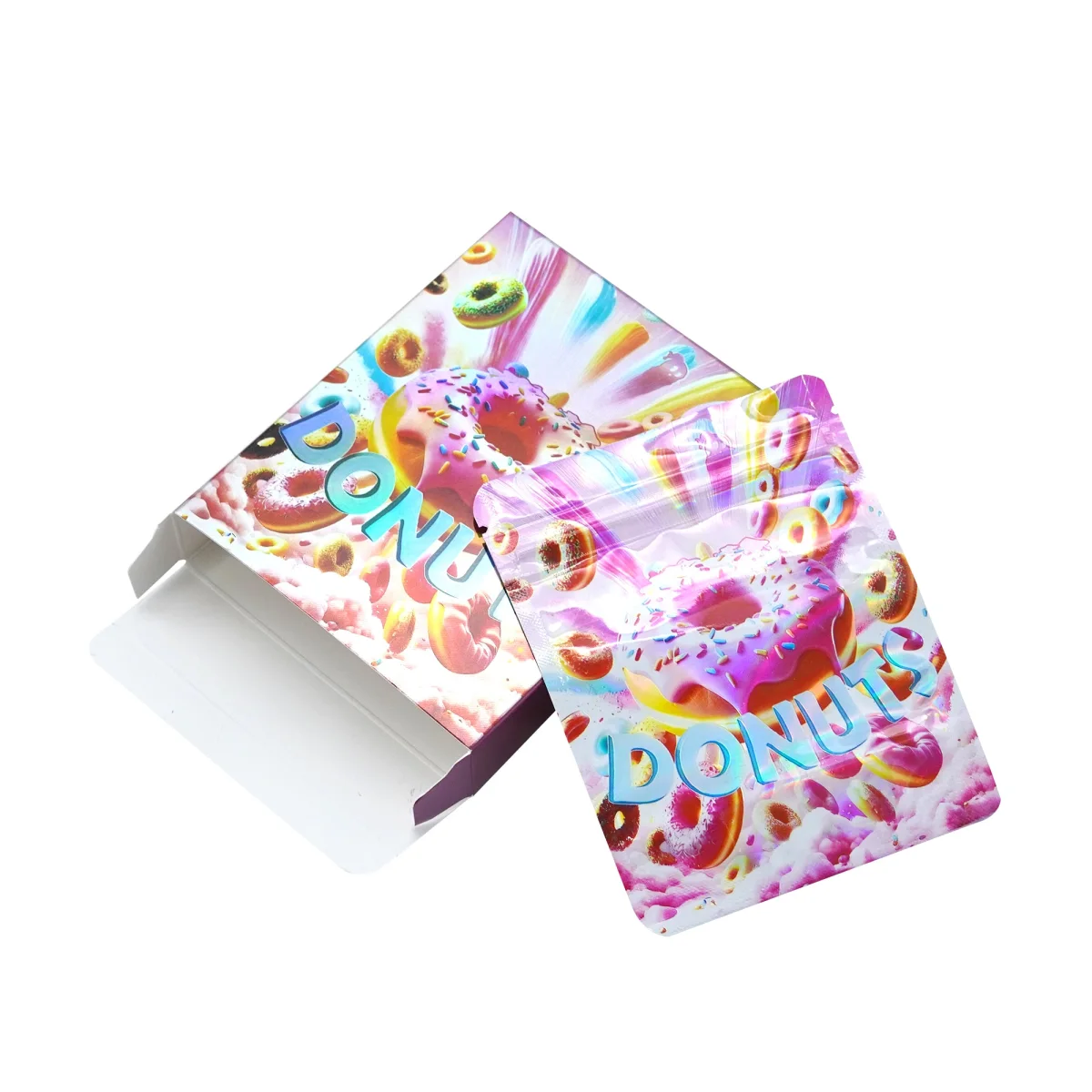 Sprinkle Donut Design Holographic Foil Packaging Bag Sprinkle Donut Design Holographic Foil Packaging Bag