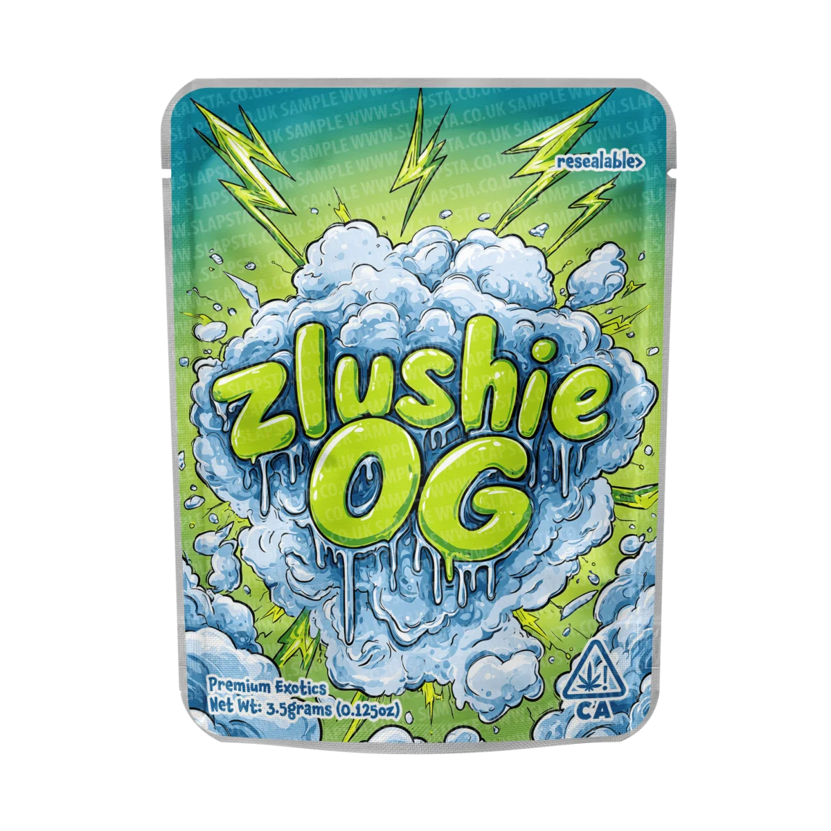 Zlushie OG Mylar Pouches Pre-Labeled Zlushie OG Mylar Pouches Pre-Labeled