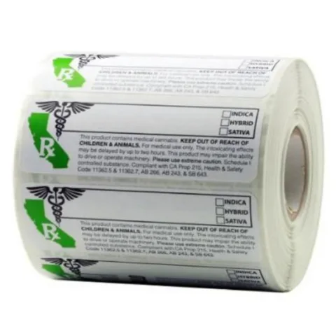Self-Adhesive Prescription Warning Labels, 3×1 in