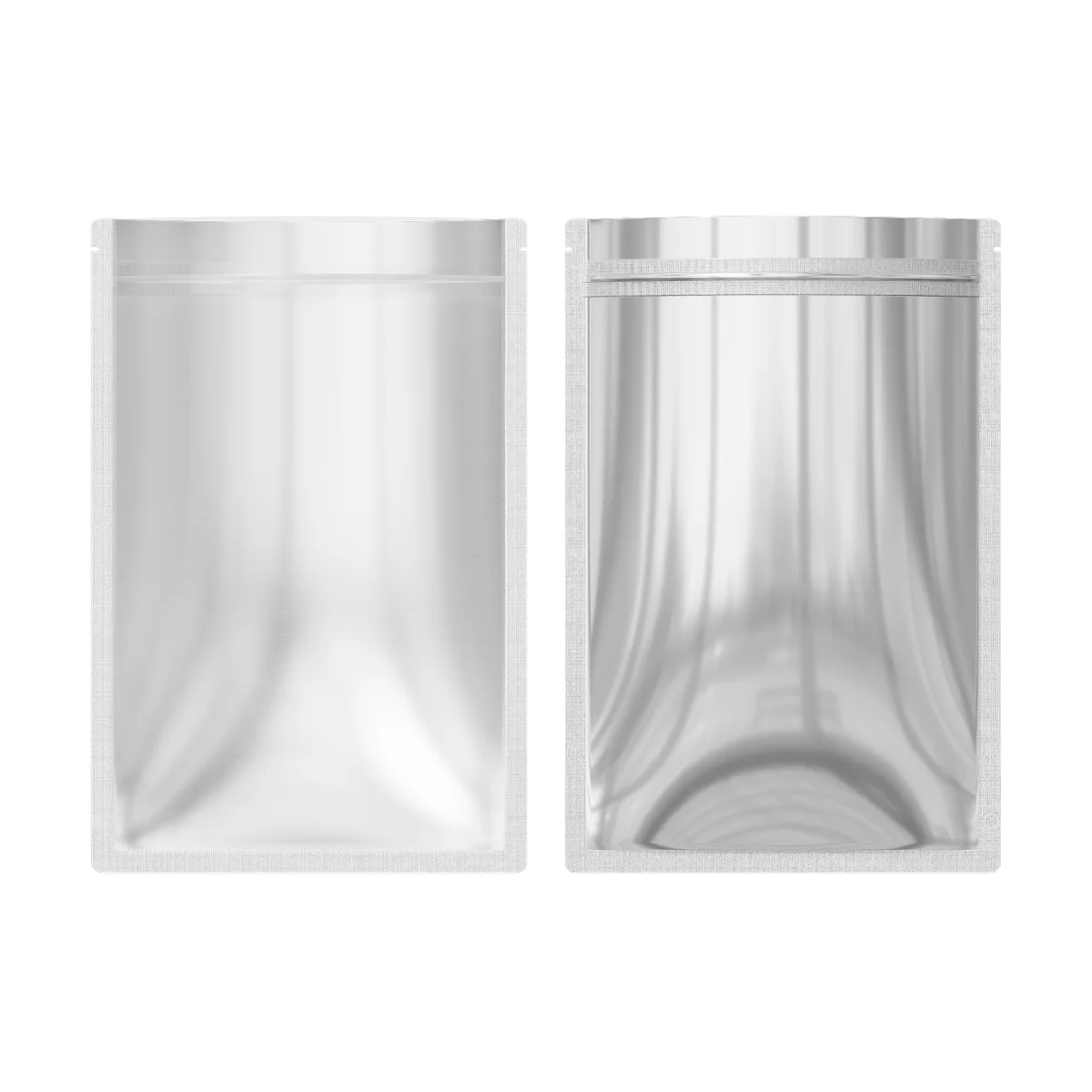 Reusable Flat Zipper Seal Bags – Single Side Clear & Silver Reusable Flat Zipper Seal Bags – Single Side Clear & Silver