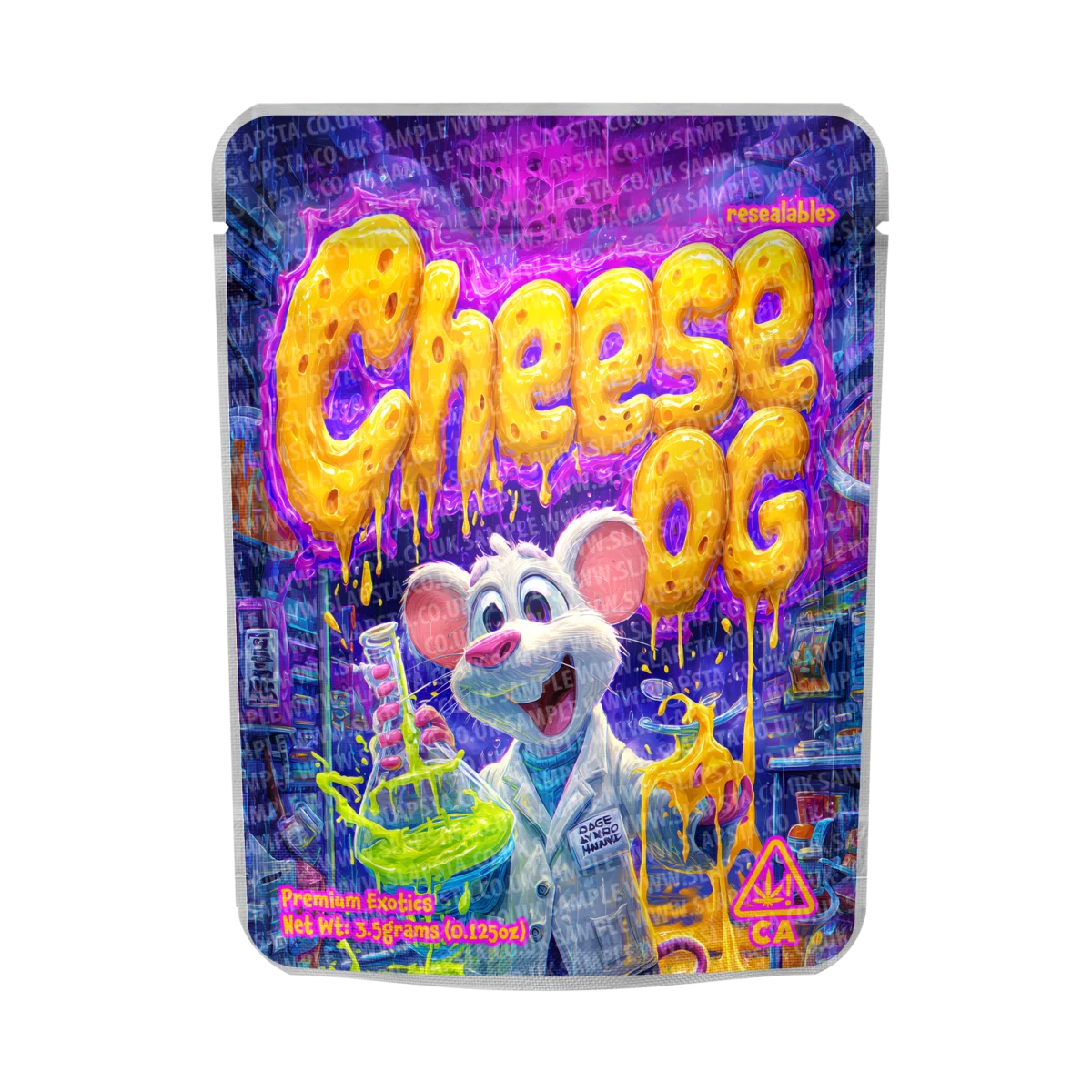 Cheese OG Mylar Pouches Pre-Labeled Cheese OG Mylar Pouches Pre-Labeled