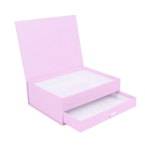 Double-Layer Velvet Jewelry Drawer Box