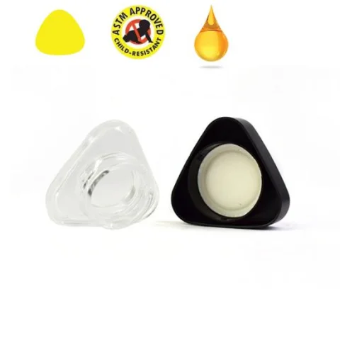 9 ml Clear Triangular Glass Concentrate Jar