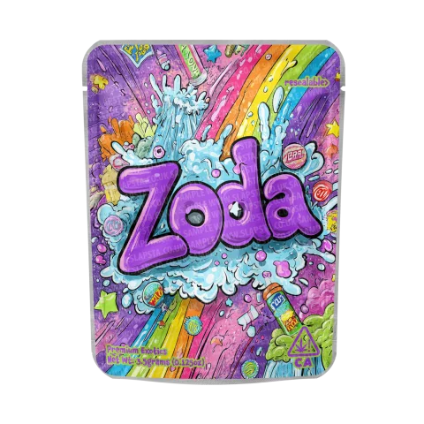 Zoda Mylar Pouches Pre-Labeled