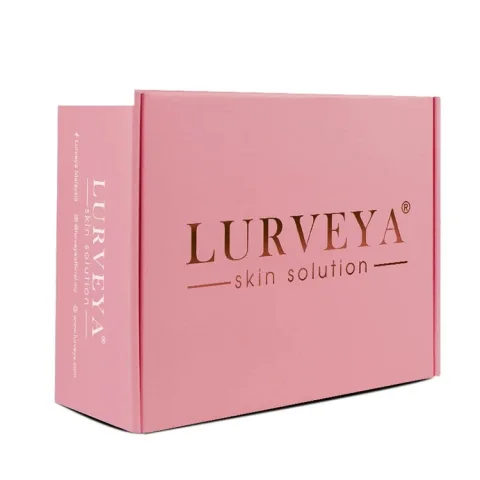 Pink Corrugated Shipping Box with Gold Foil Logo
