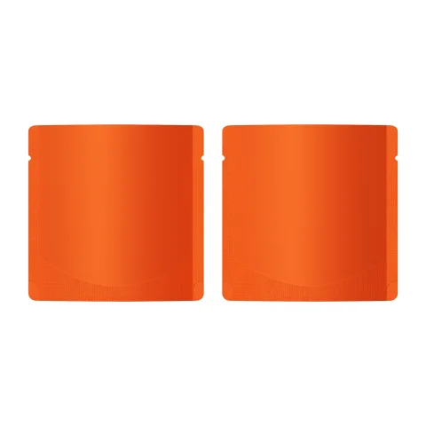 Matte Pumpkin Orange Square Aluminum Stand-Up Bag
