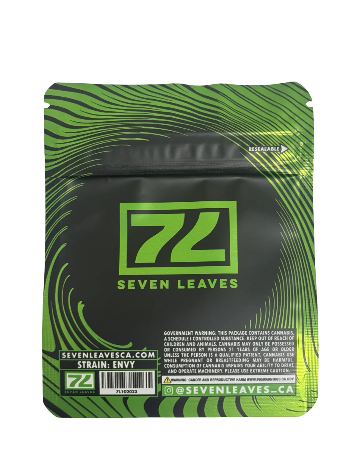 Envy 3.5g Mylar Bags Seven Leaves Envy 3.5g Mylar Bags Seven Leaves