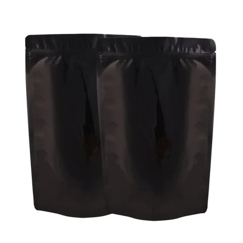 Heavy Duty Mirror Black Aluminum Stand-Up Bags