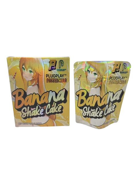 Banana Shake Cake 3.5g Mylar Bags & Boxes PlugPlay