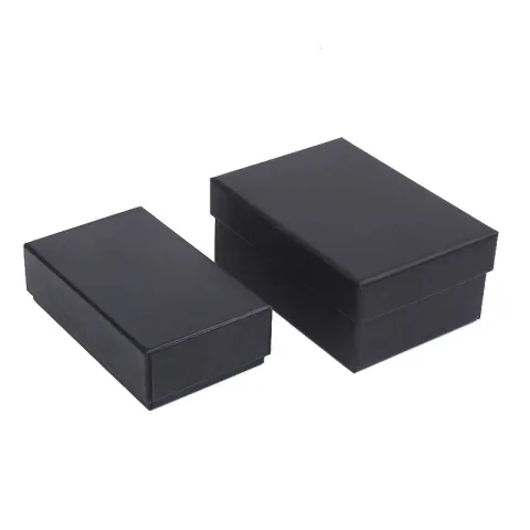 Custom Logo Black Rigid Cardboard Shoe Box