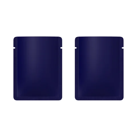 Matte Deep Indigo Blue Aluminum Bottom-Fill Sample Bag