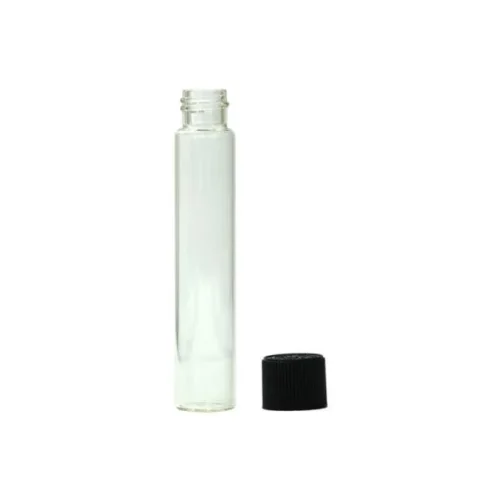120 mm Glass Pre-Roll Tube with Black Child-Resistant Cap
