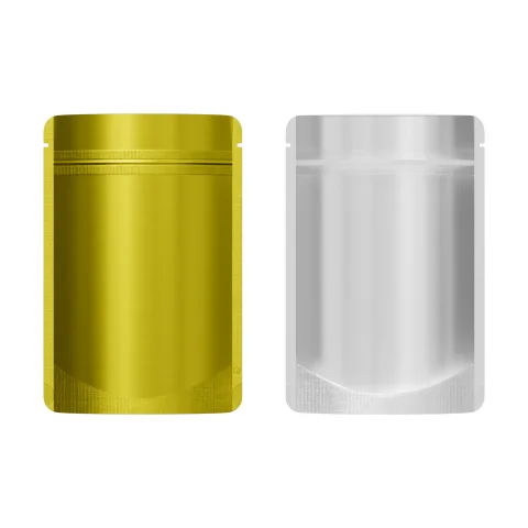 Matte Chardonnay Gold Mylar Stand-Up Packaging Bag