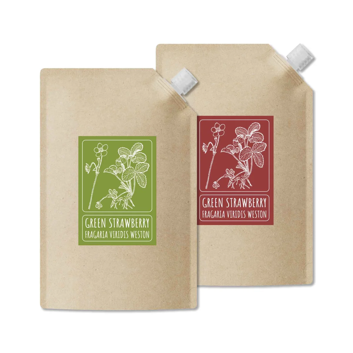 Custom Brown Kraft Bottle Pouch with Corner Spout Custom Brown Kraft Bottle Pouch with Corner Spout