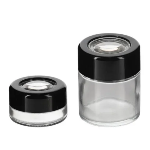 2/3/4 oz Child-Resistant Glass Jar with Magnifying Lid