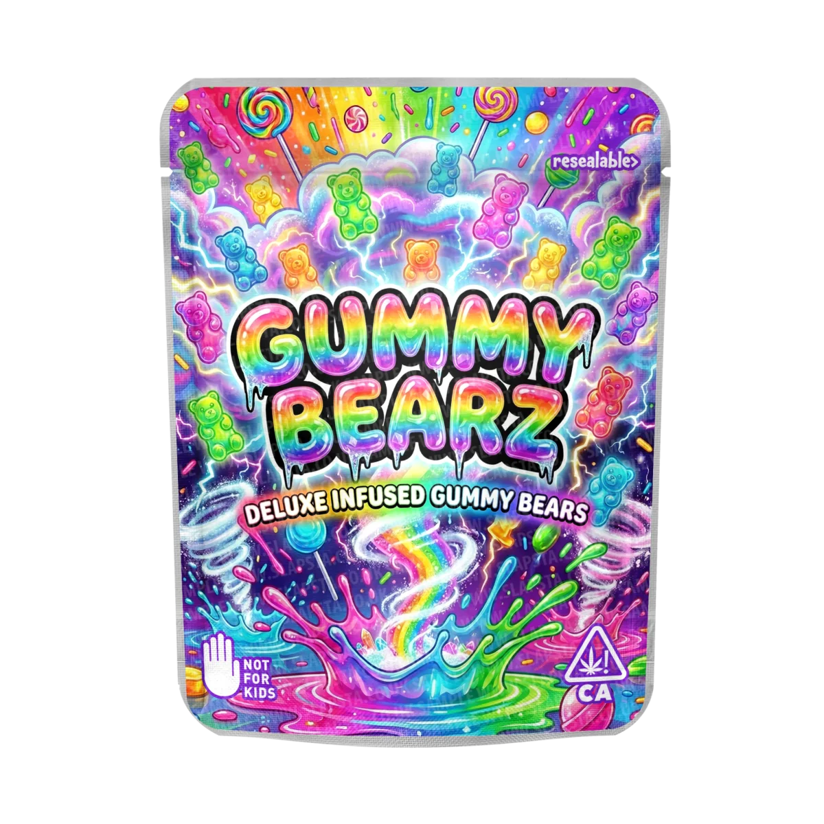 Gummy Bearz Mylar Sticker Packs Gummy Bearz Mylar Sticker Packs