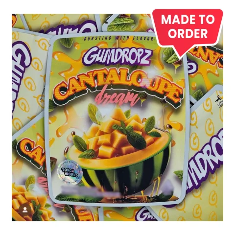 Sprinklez Cantaloupe Dream Gumdropz Design 3.5g Mylar Bags