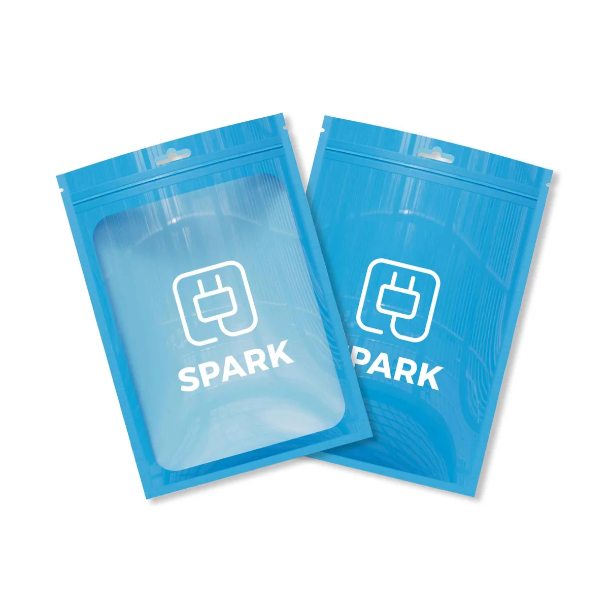 Custom Glossy Flat Zipper Bag with Clear Window Custom Glossy Flat Zipper Bag with Clear Window