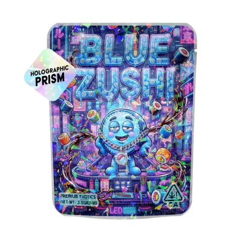 Blue Zushi Mylar Sticker Packs