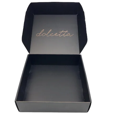 Custom Black Corrugated Shoe Box with Printed Logo