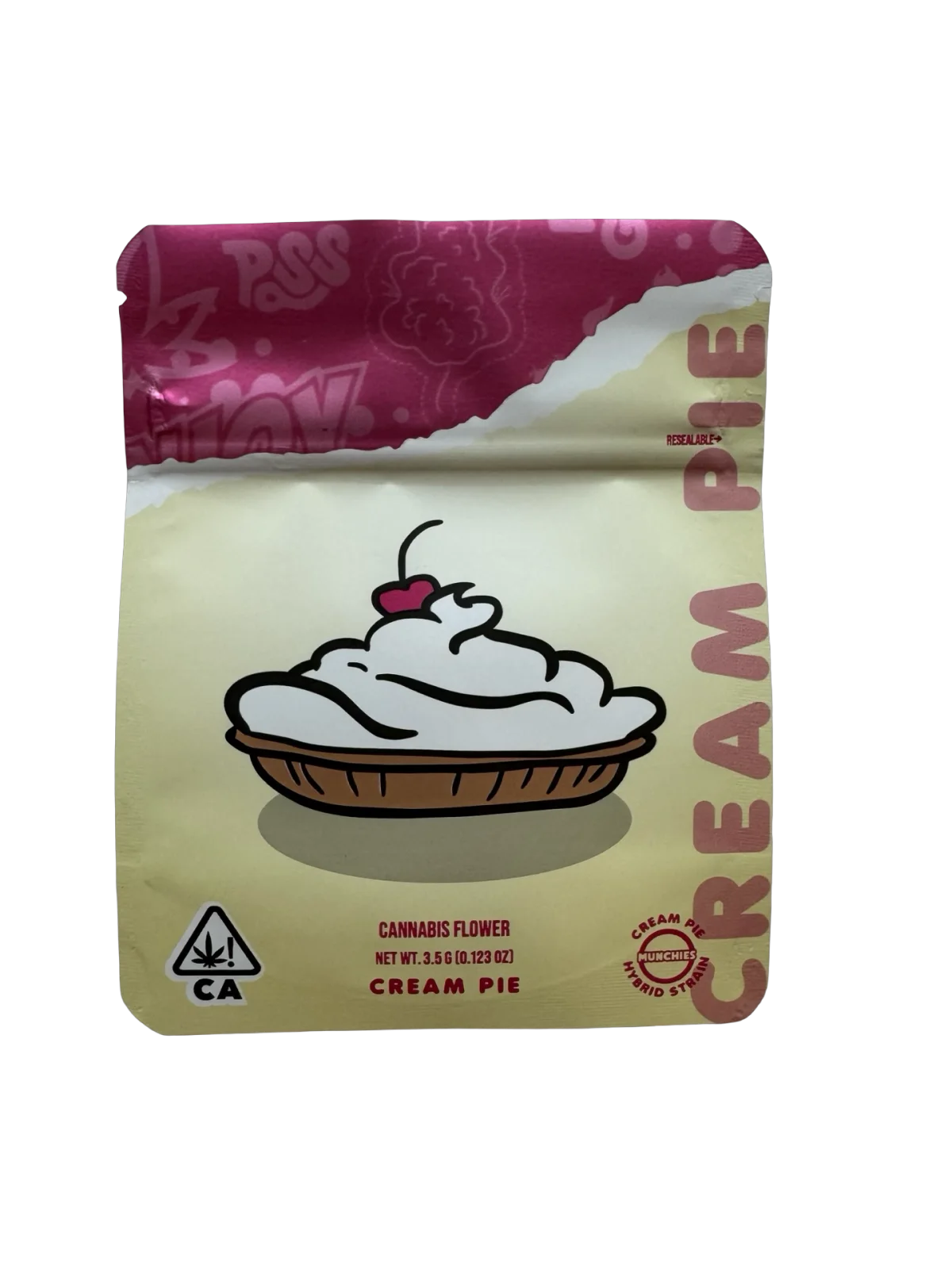 Cream Pie Mylar Bags 3.5g Munchies Cream Pie Mylar Bags 3.5g Munchies