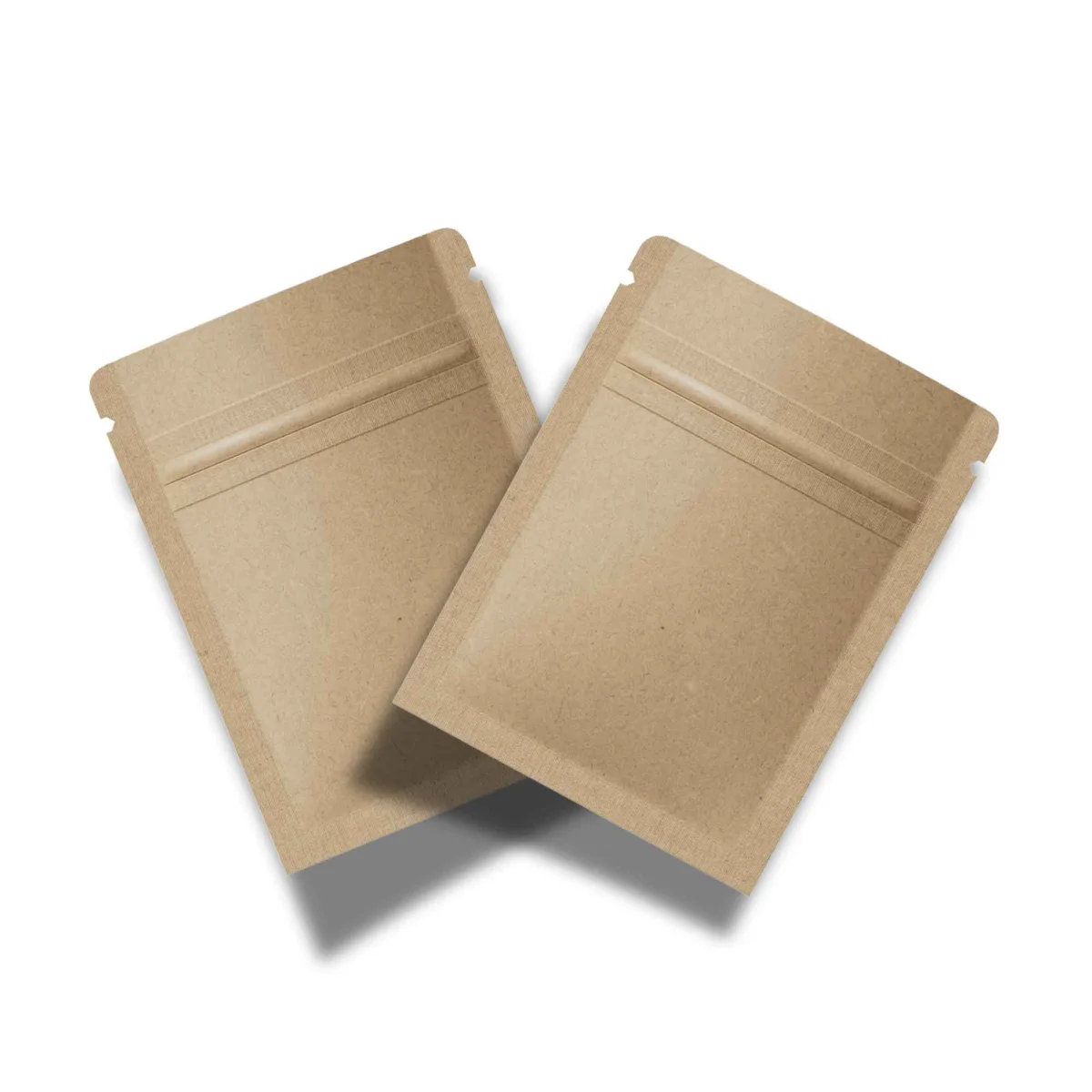 Custom Vintage Brown Kraft Flat Zipper Bag Custom Vintage Brown Kraft Flat Zipper Bag