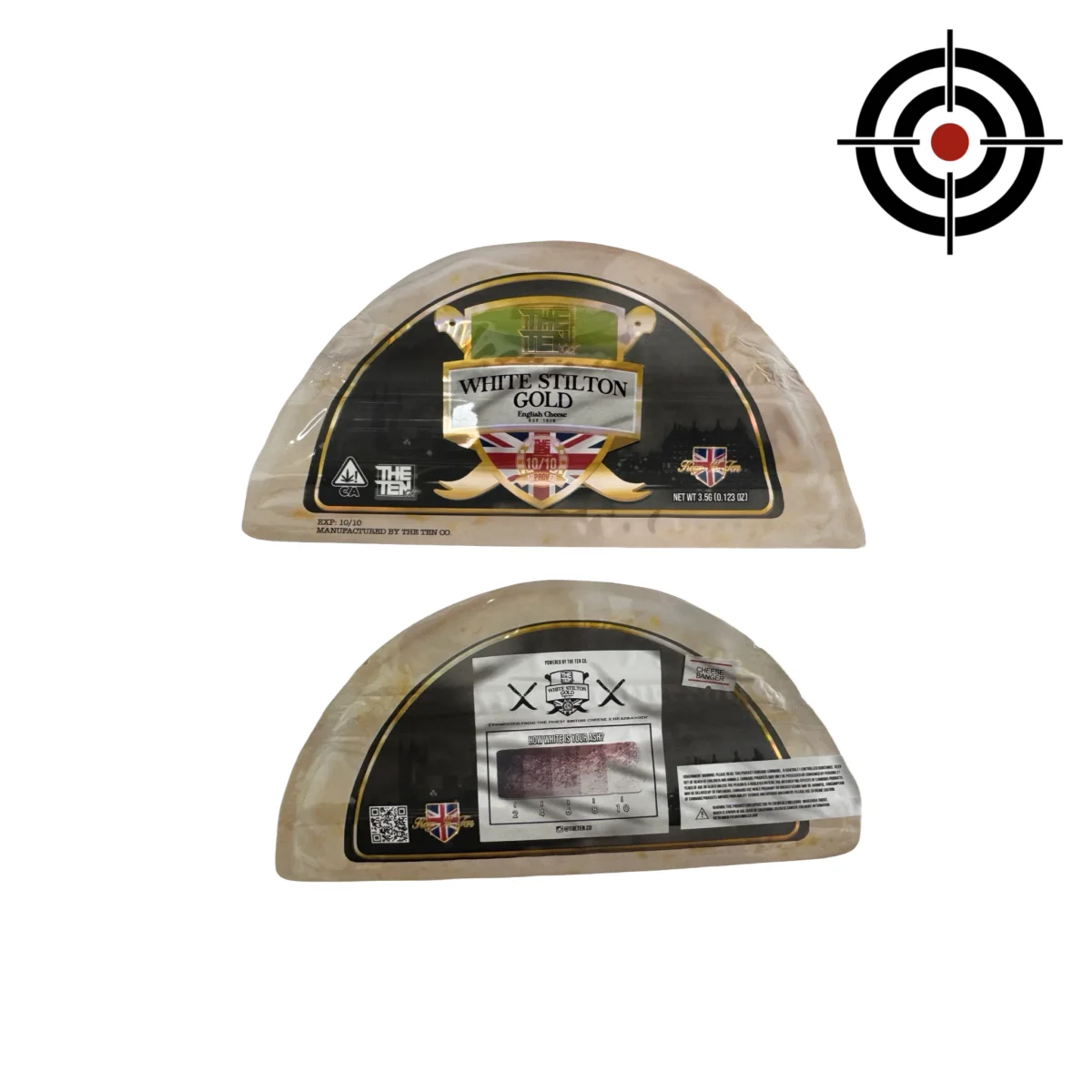 White Stilton Gold Mylar Bags 3.5g The Ten Co White Stilton Gold Mylar Bags 3.5g The Ten Co