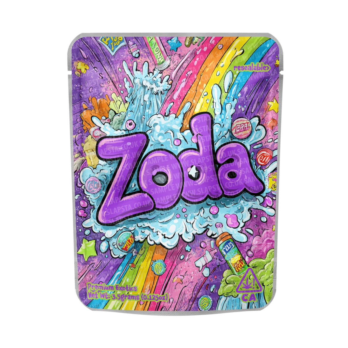 Zoda Mylar Pouches Pre-Labeled Zoda Mylar Pouches Pre-Labeled