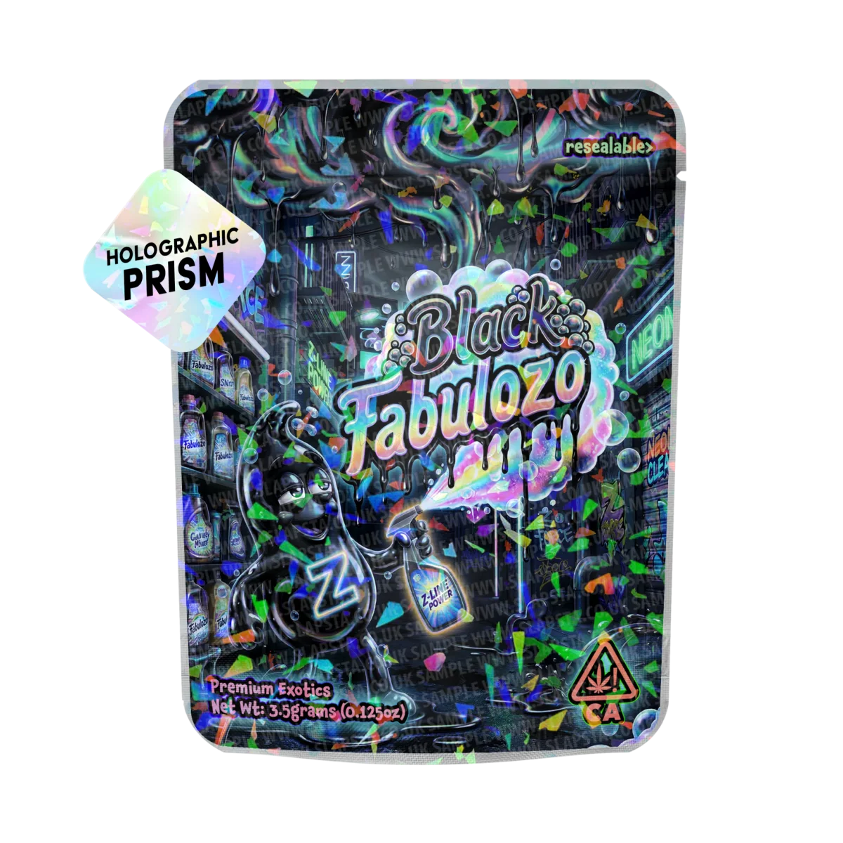 Black Fabulozo Mylar Sticker Packs Black Fabulozo Mylar Sticker Packs