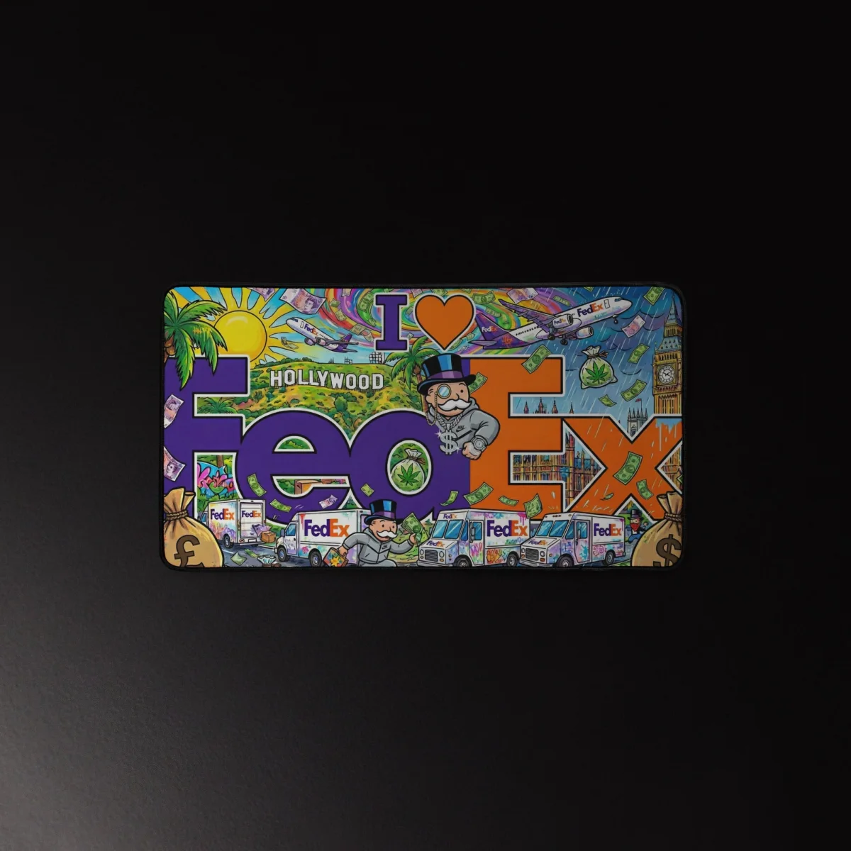 I Love FedEx Desk mat