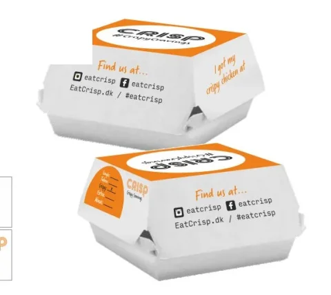 Custom logo Printed Hamburger Box