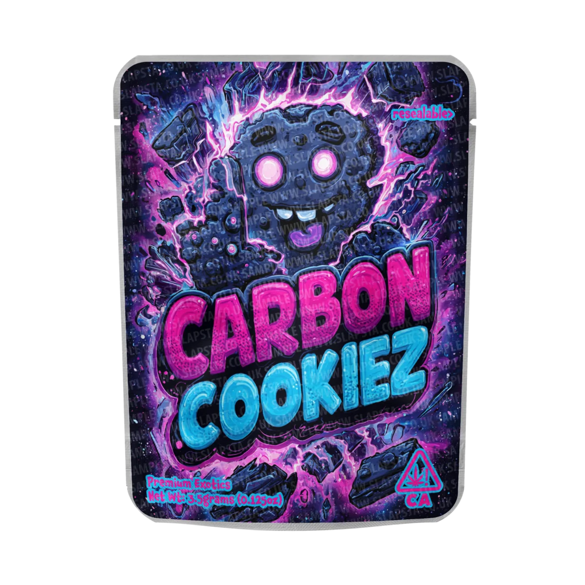 Carbon Cookiez Mylar Pouches Pre-Labeled Carbon Cookiez Mylar Pouches Pre-Labeled