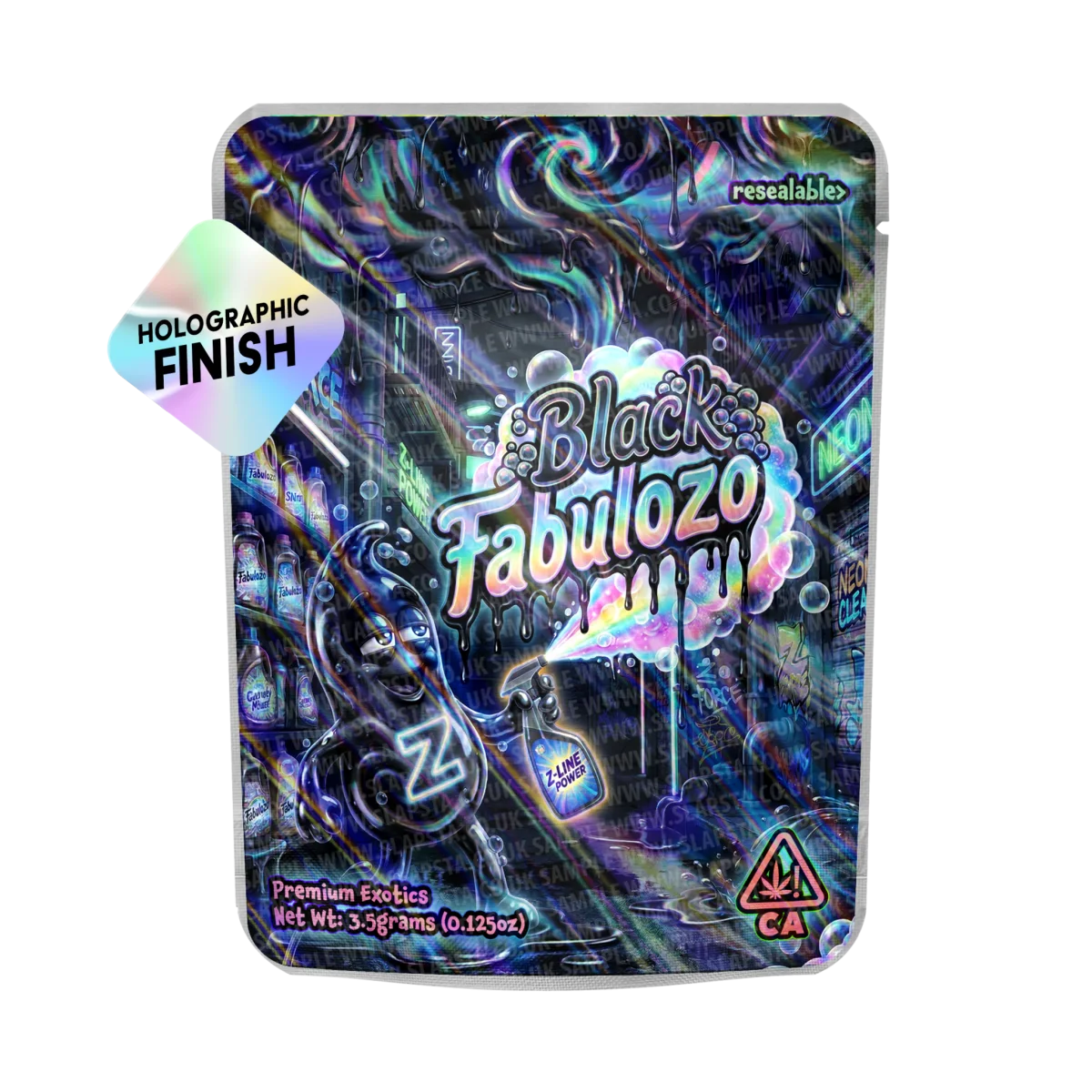 Black Fabulozo Mylar Sticker Packs Black Fabulozo Mylar Sticker Packs