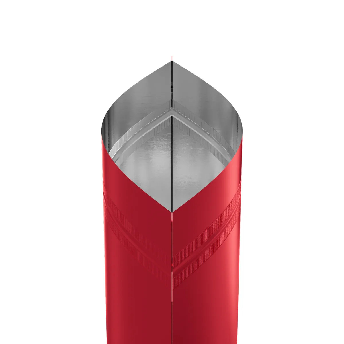 Matte Strawberry Red Mylar Stand-Up Bag, Rounded Corners Matte Strawberry Red Mylar Stand-Up Bag, Rounded Corners