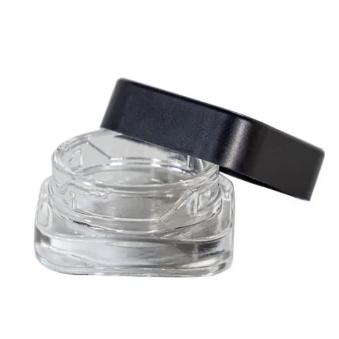 5 ml Child-Resistant Black Square Glass Concentrate Jar
