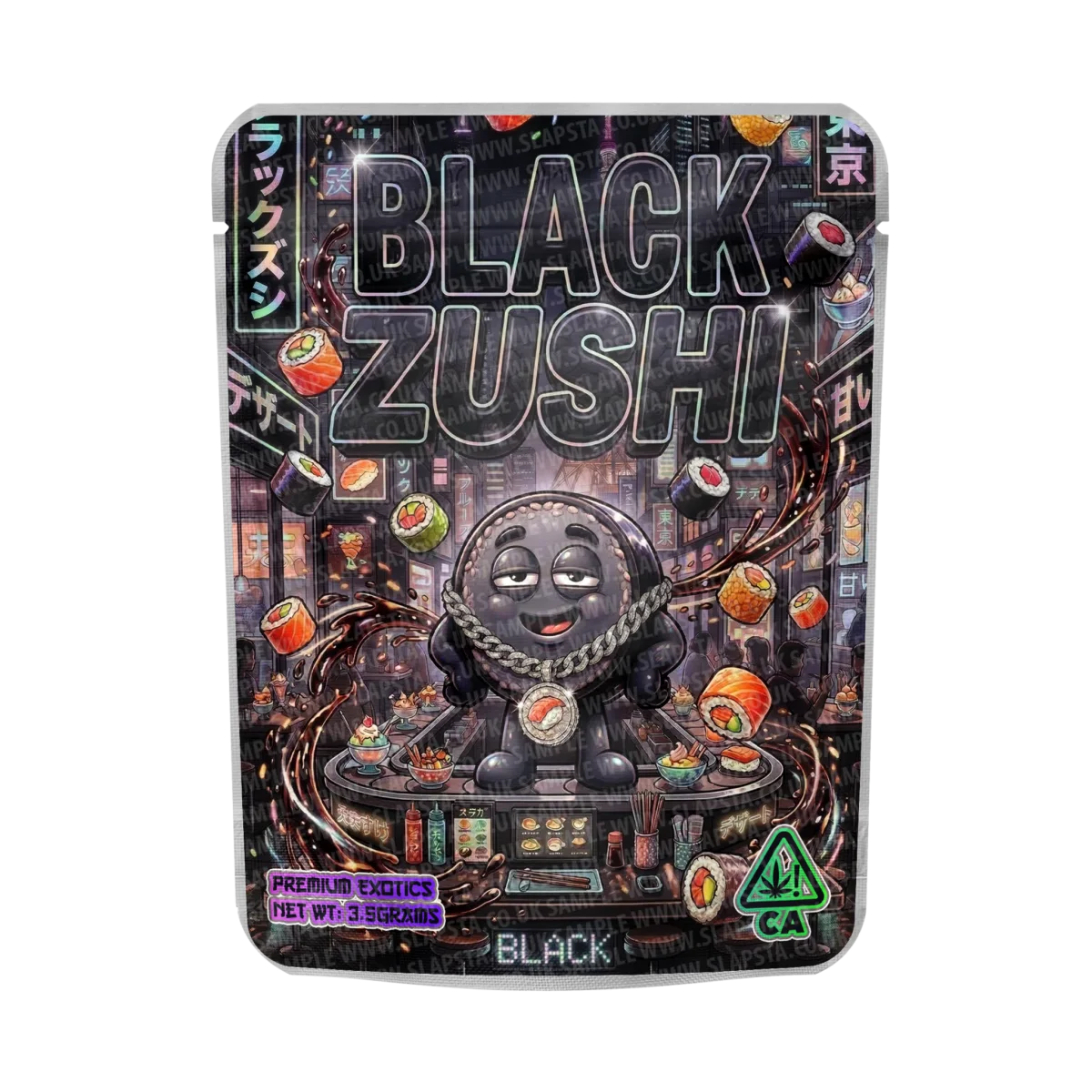 Black Zushi Mylar Sticker Packs Black Zushi Mylar Sticker Packs