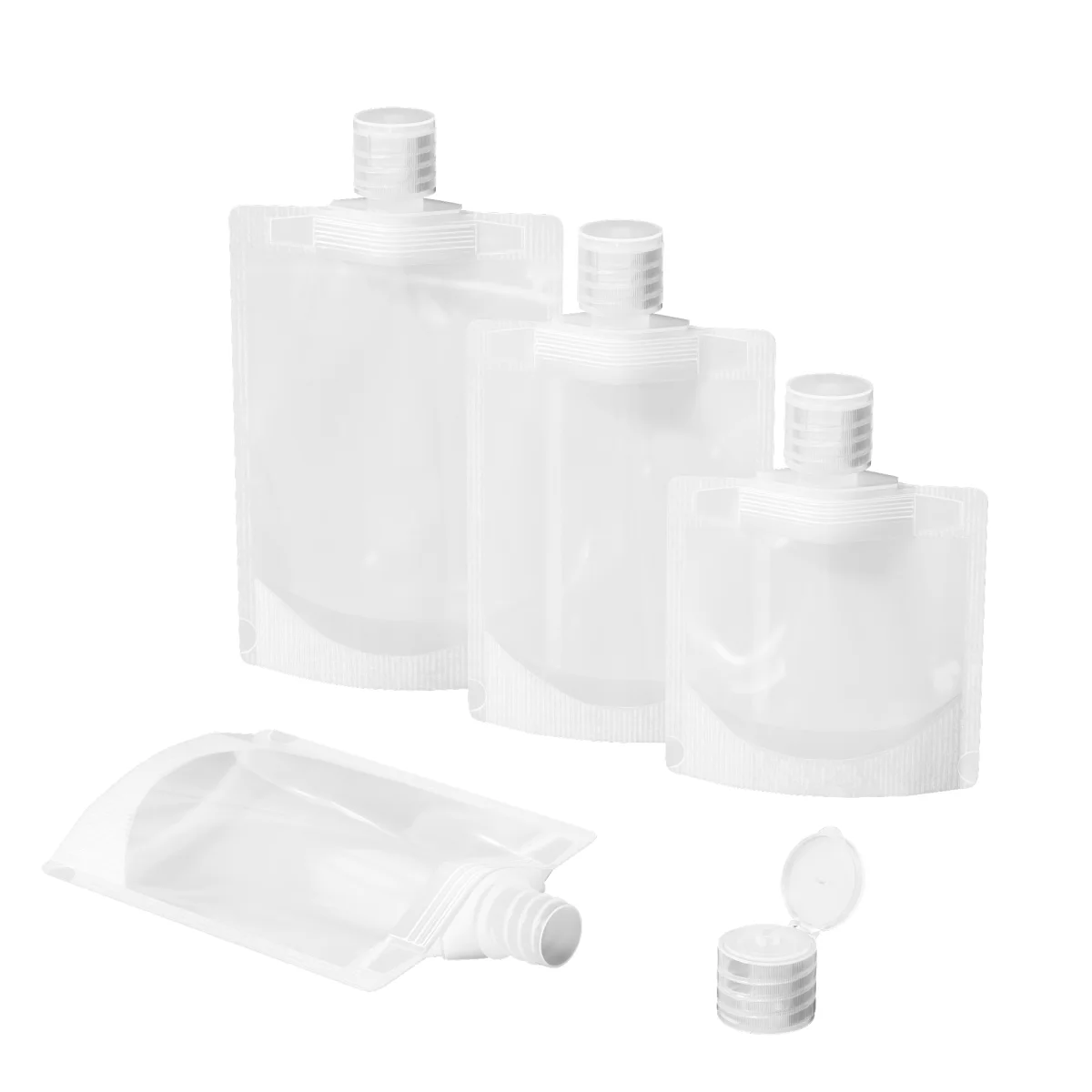 Frosted Translucent Stand-Up Pouch with Top Flip Cap