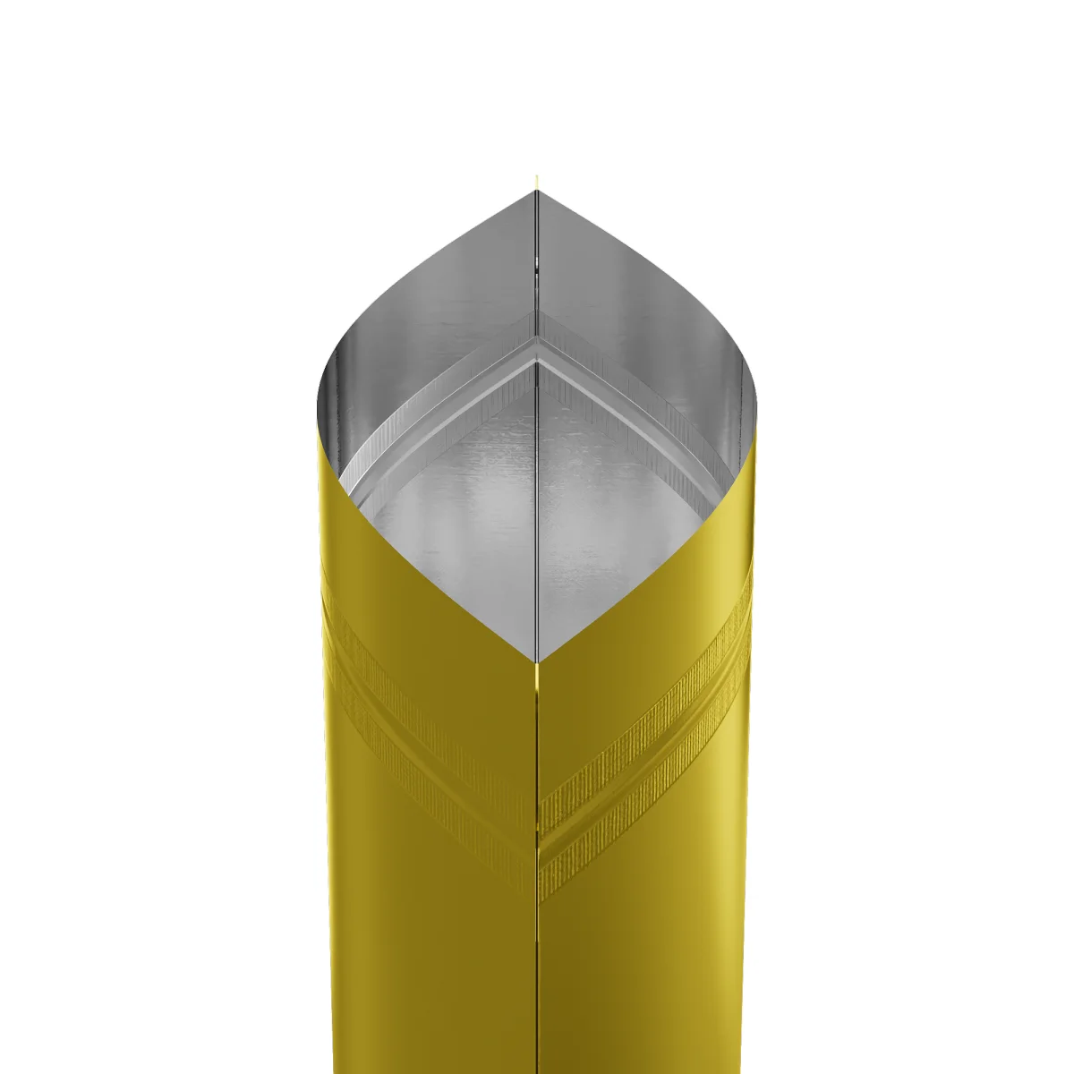 Matte Brass Gold Mylar Stand-Up Bag with Rounded Corners