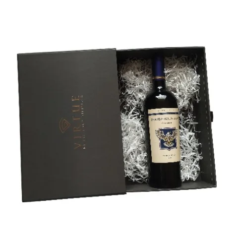 Matte Gray Paper Wine Drawer Box