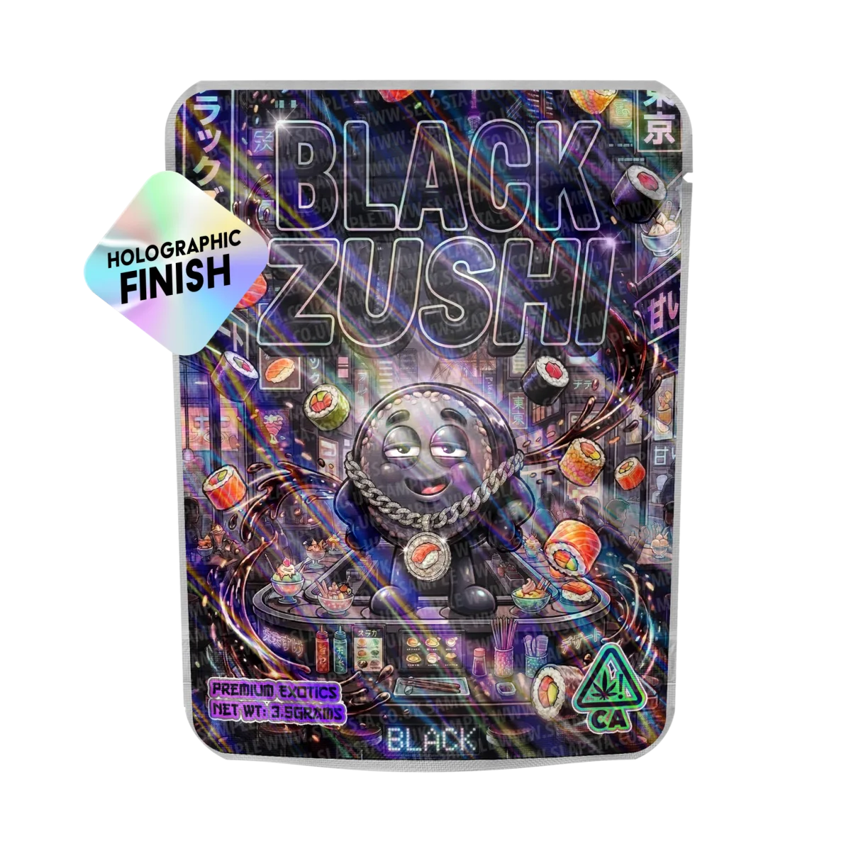 Black Zushi Mylar Sticker Packs Black Zushi Mylar Sticker Packs