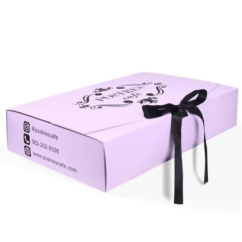 Custom Printed Magnetic Cardboard Gift Box with Ribbon