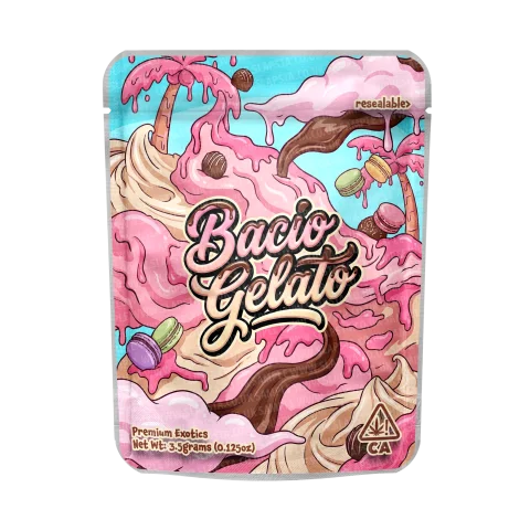 Bacio Gelato Mylar Sticker Packs